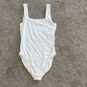 Old Navy White Square Neck Bodysuit
